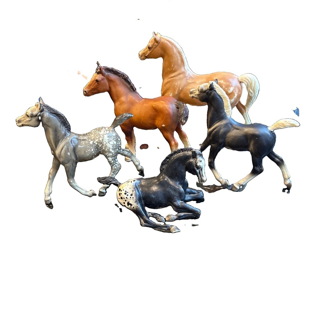 Breyer Horse 1 Glossy Dapple Appaloosa Horse Plus 4 Other Breyer Horses Lot